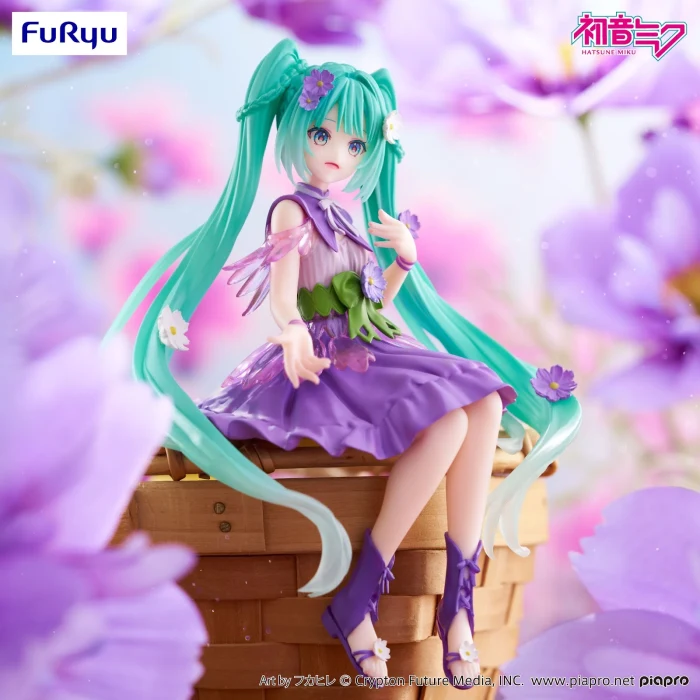 Hatsune Miku Flower Fairy Noodle Stopper Figure Purple Cosmos